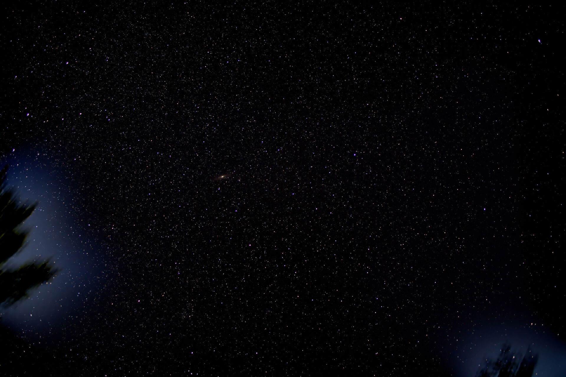 After editing: darkened, denoised, stars enhanced